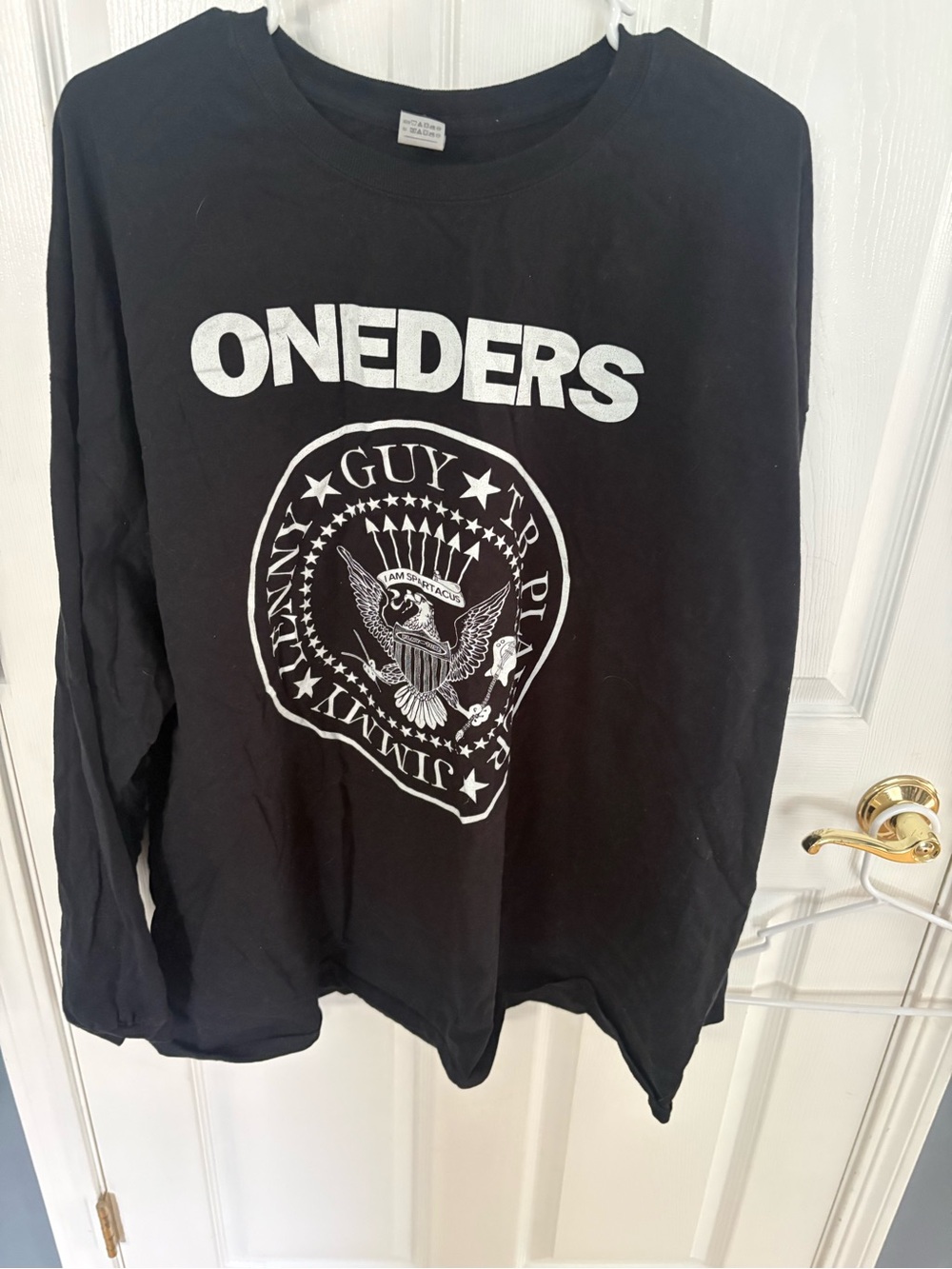 “Oneders” Black Long-Sleeve Graphic Shirt - 4X